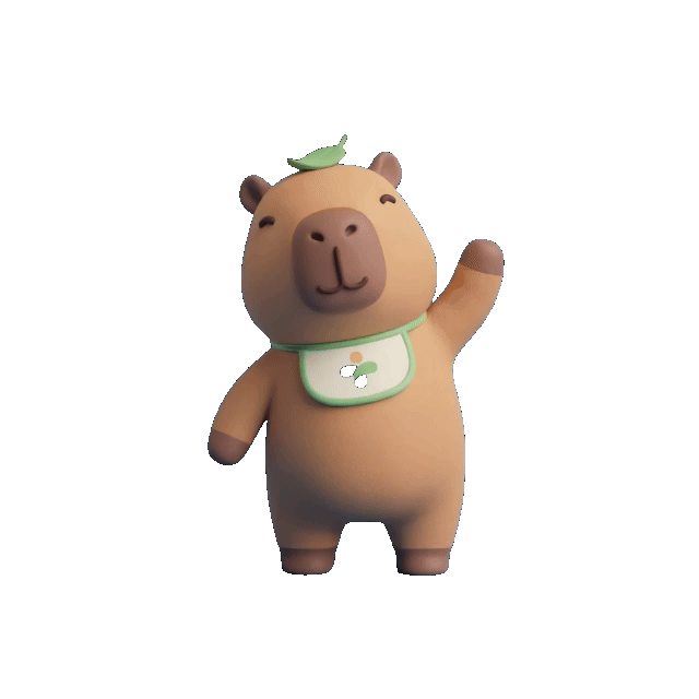 Capi the Capybara waving